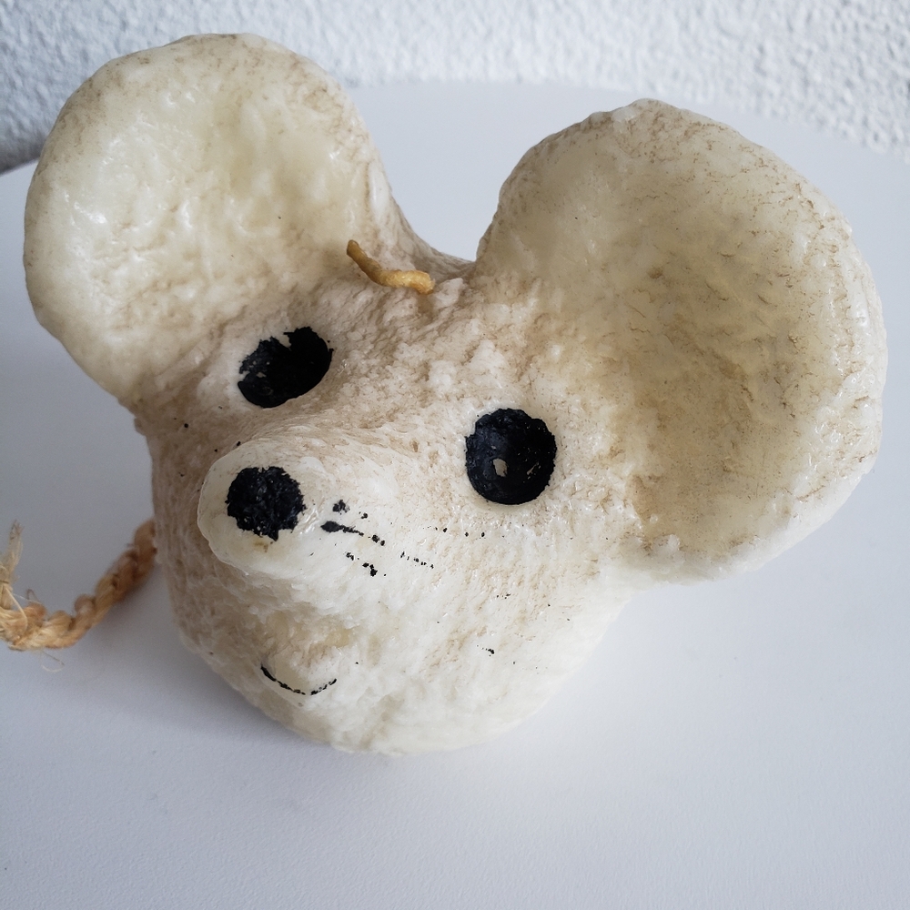 #Vintage 1960-70s Jack B Nimble Wax White Mouse Head Shaped Decorative Candle . - Picture 10 of 13